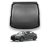 NOMAD Audi A3 (2012-2020) Boot Liner [Saloon Models] Tailored Fit Car Floor Mat Protector Non Slip Waterproof Raised Edges Compatible Custom Fit Accessory Black Dog & Pet Friendly