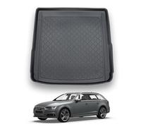 NOMAD Boot Liner Compatible with Audi A4 Avant 2015+ Premium Tailored Fit Car Floor Mat Protector Guard Tray Black Custom Fitted Accessory - Dog Friendly & Waterproof with Raised Edges