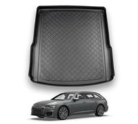 NOMAD Boot Liner Compatible with Audi A6 Avant 2018+ Premium Tailored Fit Car Floor Mat Protector Guard Tray Black Custom Fitted Accessory - Dog Friendly & Waterproof with Raised Edges