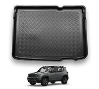 Nomad Boot Liner Compatible with Jeep Renegade 2014+ Recyclable Plastic (PE) Tailored Fit Car Floor Mat Protector Guard Tray Black Custom Fitted Accessory Dog Friendly Waterproof with Raised Edges