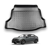 Nomad Boot Liner for Honda Civic 2017-2022 Recyclable Plastic (PE) Tailored Fit Car Floor Mat Protector Guard Tray Black Custom Fitted Accessory Dog Friendly Waterproof with Raised Edges
