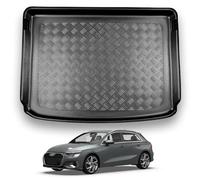 NOMAD Boot Liner Mat for Audi A3 Sport Back 2020+ [Adjustable floor position in top position], Tailored PE Car Boot Protector Tray, Waterproof Raised Edge Trunk Mat, Easy Clean Cargo Floor Liner