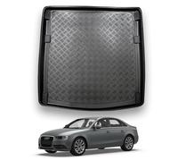 NOMAD Boot Liner Mat for Audi A4 Saloon 2008-2016, Tailored PE Car Boot Protector Tray, Waterproof Raised Edge Trunk Mat, Easy Clean Cargo Floor Liner