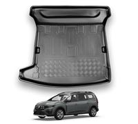 NOMAD Boot Liner Mat for Dacia Jogger 2021+, Tailored PE Car Boot Protector Tray, Waterproof Raised Edge Trunk Mat, Easy Clean Cargo Floor Liner