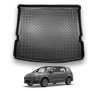 NOMAD Boot Liner Mat for Ford S-Max 7 Seater 2015-2023, Tailored PE Car Boot Protector Tray, Waterproof Raised Edge Trunk Mat, Easy Clean Cargo Floor Liner