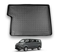 NOMAD Boot Liner Mat for Ford Tourneo Custom LWB 2018-2024, Tailored PE Car Boot Protector Tray, Waterproof Raised Edge Trunk Mat, Easy Clean Cargo Floor Liner