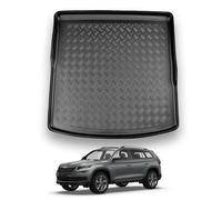 NOMAD Boot Liner Mat for Skoda Kodiaq 5 Seater 2016-2023, Tailored PE Car Boot Protector Tray, Waterproof Raised Edge Trunk Mat, Easy Clean Cargo Floor Liner