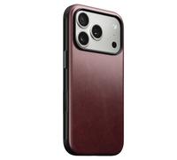 Nomad Case for iPhone 17 Pro in Horween Leather Anti-Shock, Bordeaux