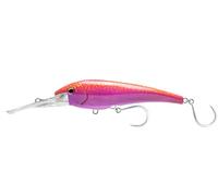 Nomad Design DTX Minnow 165 with Patented Autotune System - Distressed Baitfish Swimming Action, BKK Diablo 5X Singles 7/0 Hooks, 165 SNK 6-1/2, 30ft, Pink Lava