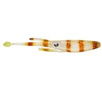 Nomad Design Live Ops Jerksquid 7” Unrigged Jerkshad Soft Bait Lure, Trophy-Class Squid with Reactor-UV & Glow, Natural Tiger (3 Pack), for Striped Bass & Snapper