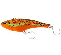 Nomad Design Madmacs High-Speed Trolling Lure - Offshore Sinking Minnow with BKK Hooks, Heavy-Duty Split Rings & Autotune System for Tuna, Wahoo & GT- 200mm | 8" | 11-1/4oz, Orange Mackerel