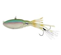 Nomad Design Squidtrex Fishing Lure with Patented Technology Vibration Design - TPE Soft Plastic, BKK Assist Hooks, Squid Lure (Aqua Ghost, 55 Vibe 2" - 1/6oz')