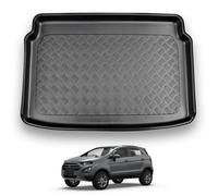 NOMAD Boot Liner Mat for Ford Ecosport 2018+ [Adjustable boot floor], Tailored PE Car Boot Protector Tray, Waterproof Raised Edge Trunk Mat, Easy Clean Cargo Floor Liner