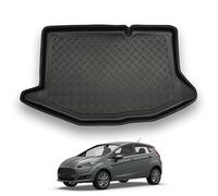 NOMAD Ford Fiesta (2008-2017) [MK6] Boot Liner Tailored Fit Car Floor Mat Protector Non Slip Waterproof Raised Edges Compatible Custom Fit Accessory Black Dog & Pet Friendly Easy Install All-Weather