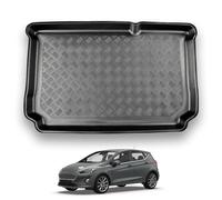 NOMAD Ford Fiesta (2017+) Boot Liner [Non-Adjustable Boot Floor] Tailored Fit Car Floor Mat Protector Non Slip Waterproof Raised Edges Compatible Custom Fit Accessory Black Dog & Pet Friendly