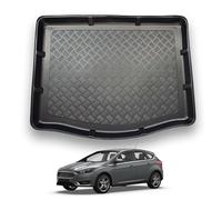 NOMAD Ford Focus (2011-2018) [MK3] Boot Liner [Hatchback with Space Saver Spare Wheel or Tyre Kit] Tailored Fit Mat Protector Waterproof Raised Edges Compatible Custom Accessory Dog & Pet Friendly