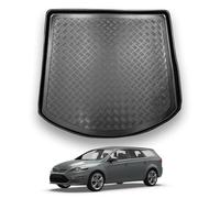 NOMAD Ford Mondeo (2007-2014) Boot Liner [Estate Models - With Spare Wheel] Tailored Fit Car Floor Mat Protector Non Slip Waterproof Raised Edges Compatible Custom Fit Accessory Dog & Pet Friendly