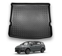 Nomad Ford S-Max (2015+) Boot Liner (Fits 7 Seat Models When The 3Rd Row Is Folded Flat) Tailored Boot Mat Protector Waterproof