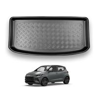 NOMAD Hyundai i10 (2020+) Boot Liner [Non-Adjustable Boot Floor] Tailored Fit Car Floor Mat Protector Non Slip Waterproof Raised Edges Compatible Custom Fit Accessory Black Dog & Pet Friendly