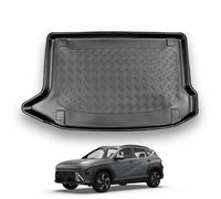 NOMAD Hyundai Kona (2018+) [Electric] Boot Liner [Upper Boot Position] Tailored Fit Car Floor Mat Protector Non Slip Waterproof Raised Edges Compatible Custom Fit Accessory Black Dog & Pet Friendly