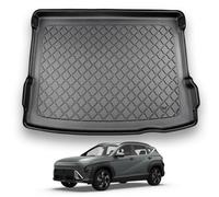 NOMAD Hyundai Kona (2023+) Premium Boot Liner Tailored Fit Car Floor Mat Protector Non Slip Waterproof Raised Edges Compatible Custom Fit Accessory Black Dog & Pet Friendly Easy Install All-Weather