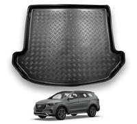 NOMAD Hyundai Santa Fe (2012-2018) Boot Liner [s 7 Seats Model with 3rd Row Folded] Tailored Car Floor Mat Protector Non Slip Waterproof Raised Edges Compatible Custom Accessory Dog & Pet Friendly