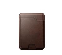 NOMAD Leather Mag Wallet with Find My I MagSafe Card Case for iPhone, Rustic Brown Horween, Kartenfromat, Classic
