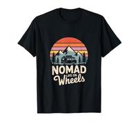 Nomad Life On Wheels Van Life Camper Adventure T-Shirt