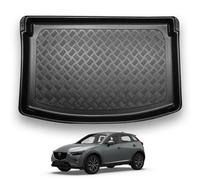 NOMAD Mazda CX-3 (2015+) Boot Liner [Upper Boot Position] Tailored Fit Car Floor Mat Protector Non Slip Waterproof Raised Edges Compatible Custom Fit Accessory Black Dog & Pet Friendly