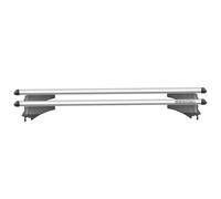 Nomad Menabo Tiger Roof Bar For Audi A6 (2018-) [Avant] Integrated Railing Heavy Duty Lockable Car Rack With Rails Set Of 2 Aluminium Rail 120cm In Length Silver