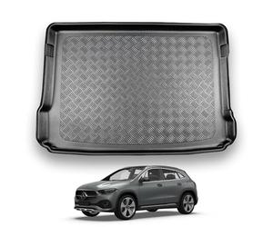 NOMAD Mercedes GLA (2020+) Boot Liner [Upper Boot Position] Tailored Fit Car Floor Mat Protector Non Slip Waterproof Raised Edges Compatible Custom Fit Accessory Black Dog & Pet Friendly