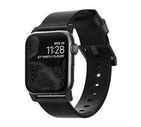 NOMAD Modern Band for Apple Watch 44mm/42mm | Black Horween Leather | Black Hardware