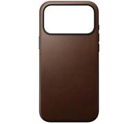 NOMAD Modern Leather Case Brown Compatible with iPhone 17 Pro Max, Leather Magsafe Charging Compatible Phone Case for iPhone 17 Pro Max
