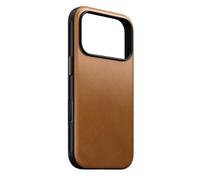 NOMAD Modern Leather Case English Tan Compatible with iPhone 17 Pro Leather Magsafe Charging Compatible Phone Case for iPhone 17 Pro
