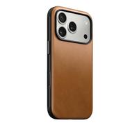 NOMAD Modern Leather Case English Tan Compatible with iPhone 17 Pro Leather Magsafe Charging Compatible Phone Case for iPhone 17 Pro