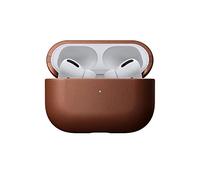 NOMAD Modern Leather Case for Airpods Pro | Robust Protective Case Made of Polycarbonate and Genuine Leather | Rubberised TPE Bumper | Airpods Pro 2 | EnglishTan