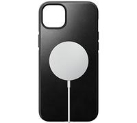 Nomad Modern Leather Case for iPhone 14 Plus - Horween Leather, 360° Raised Edges TPE Bumper, 10ft Drop Protection, Mag Safe & Wireless Charging (Black)