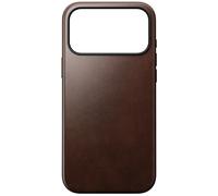 NOMAD Modern Leather Case | for iPhone 17 Pro Max | Protective Case Made of Polycarbonate and High-Quality Genuine Leather | MagSafe Compatible | Rustic Brown Horween