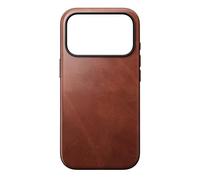NOMAD Modern Leather Case | for iPhone 17 Pro | Premium Polycarbonate & Genuine Leather Protective Case | MagSafe Compatible | Olde Dublin Horween