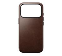 NOMAD Modern Leather Case | for iPhone 17 Pro | Protective Case Made of Polycarbonate and High-Quality Genuine Leather | MagSafe Compatible | Rustic Brown Horween