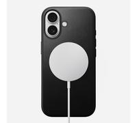 NOMAD Modern Leather Case | For iPhone 17 | Protective Case Made of Polycarbonate and High-Quality Genuine Leather | MagSafe Compatible | Black