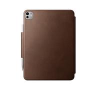 NOMAD Modern Leather Folio | for iPad Pro | Robust Genuine Leather Case with Fibreglass Frame | Fits iPad Pro 11 M4 (2024) | Brown