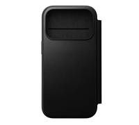 NOMAD Modern Leather Folio for iPhone 17 Pro, Protective Case Made of Polycarbonate and High-Quality Genuine Leather Coating, MagSafe Compatible, Black