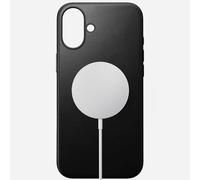 NOMAD | Modern Leather Phone Case for iPhone 16 | Traditional Design with Modern Magnetic MagSafe | Premium Apple & Mobile Tech Essential | Black Leather
