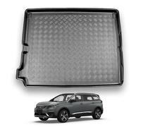 NOMAD Peugeot 5008 (2017+) Boot Liner [Fits 7 Seats Model with 3rd Row Folded] Tailored Fit Car Floor Mat Protector Non Slip Waterproof Raised Edges Compatible Custom Fit Accessory Dog & Pet Friendly