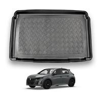 NOMAD Boot Liner Mat for Peugeot e-208 2020+, Tailored PE Car Boot Protector Tray, Waterproof Raised Edge Trunk Mat, Easy Clean Cargo Floor Liner
