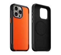 NOMAD Rugged Case for iPhone 15 Pro Case Compatible with MagSafe & Wireless Charging, 15ft ShockProof, 360 Protective Bumper Phone Case - Ultra Orange
