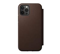 Nomad Rugged Folio Wallet Phone Case for iPhone 12 Pro - MagSafe Compatible, 10ft. Drop Protection, Horween Leather - Rustic Brown