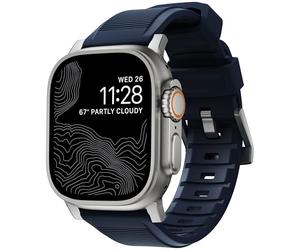 NOMAD Rugged Strap Atlantic Blue Connector Silver 42/44/45/49mm