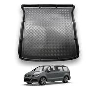 NOMAD Seat Alhambra (2010+) Boot Liner [Fits 7 Seats Model with 3rd Row Folded] Tailored Fit Car Floor Mat Protector Non Slip Waterproof Raised Edges Compatible Custom Fit Accessory Dog & Pet Friendly